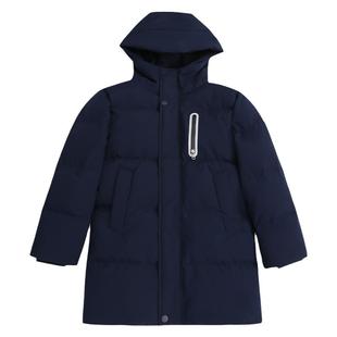 波波拉儿童羽绒服男童中大童中长款加厚保暖外套冬季新款童装女童