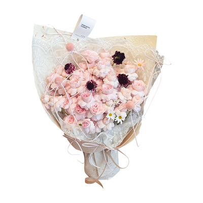 蕾丝网纱花边鲜花束包装纸diy