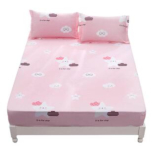 卡通清新纯棉床笠单件 席梦思防尘保护罩床垫套防滑全包全棉床罩