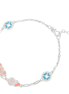 吴越老银铺足银999霞荷手链