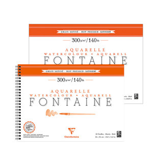 （ART）CF法国克莱方丹 Fontaine方丹纯棉水彩纸 热压细纹 300g