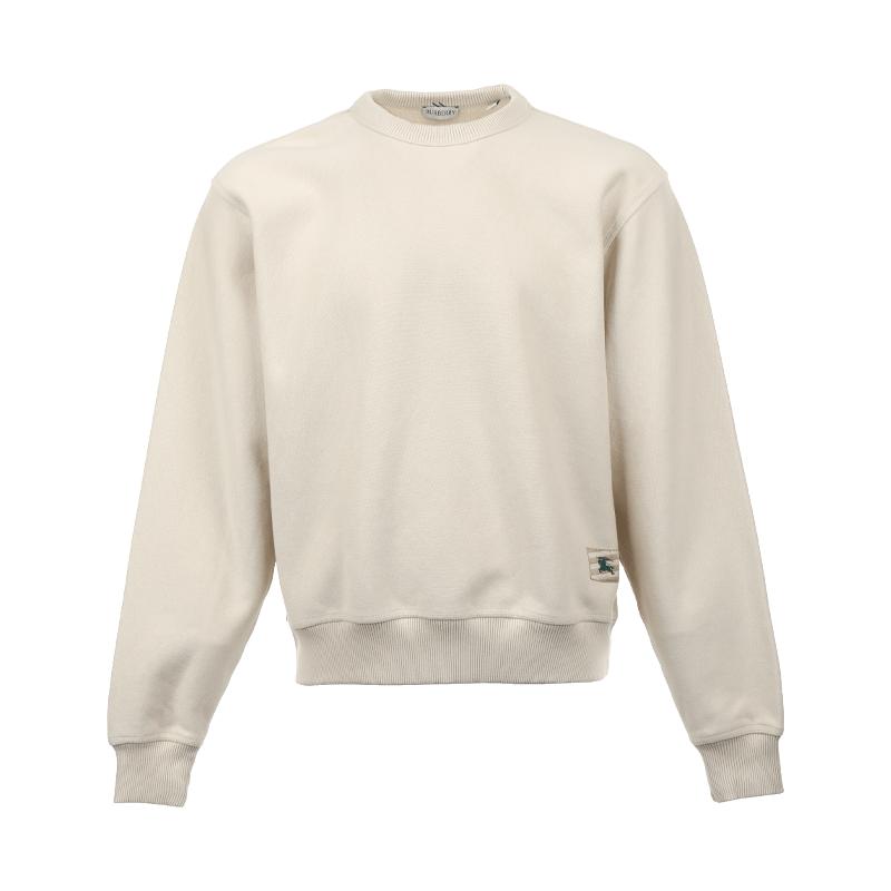 【自营】BURBERRY/博柏利男士骑士贴布徽标宽松休闲圆领长袖卫衣