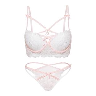 「LA」钓媚猎手丨软线系列*性感蕾丝交叉美胸上托内衣bra日系薄款