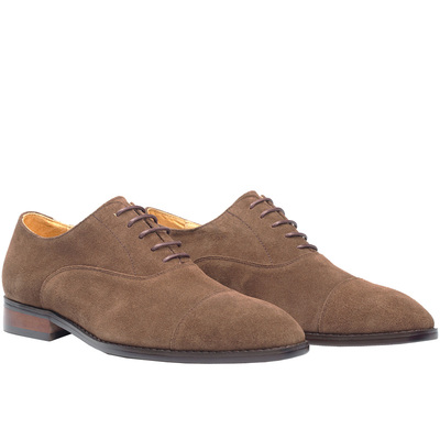oxfords英伦尖头反绒牛皮男鞋