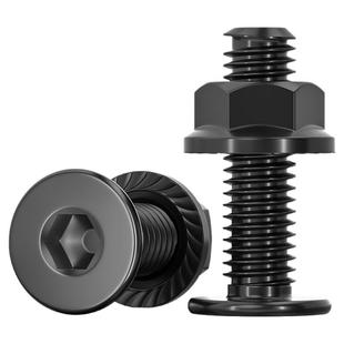 黑色304不锈钢CM大平头超薄头扁平头内六角螺丝钉法兰边螺母套装