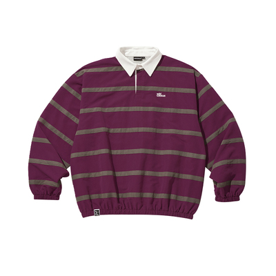 oddCIRKUS套头衫POLO领 日系街头长袖T恤条纹卫衣休闲外套上衣