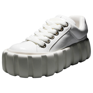 运动鞋时尚低帮松糕鞋春款男鞋牛皮厚底增高饼干鞋舒适面包鞋板鞋
