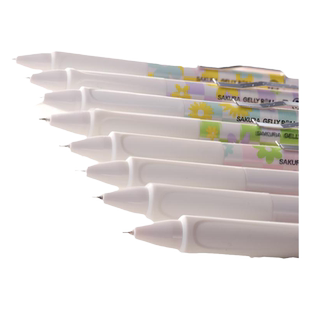 日本sakura樱花针头中性笔按动式动彩笔小学生专用黑色水笔防水耐晒水性笔刷题笔速干限定进口日系文具签字笔