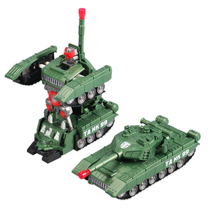 抖音电动变形坦克车金刚机器人小汽车万向男孩警车儿童工程玩具车