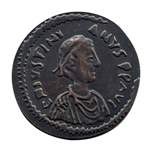 查士丁尼铜币拜占庭文创饰品东罗马皇帝人像圆牌硬币项链古币吊坠