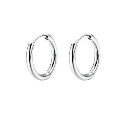 不掉色素圈耳环耳圈女医用钛钢钛合金养耳洞耳钉高级圆圈耳饰耳扣