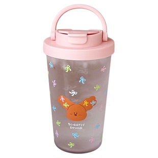 BLUUF TAG原创雀斑小狗夏天tritan吸管大容量水杯710ml便携透明款