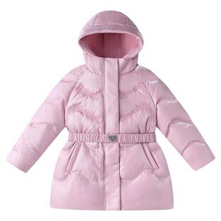 【商场同款】安奈儿童装女童中长款羽绒服冬新款保暖AG545406