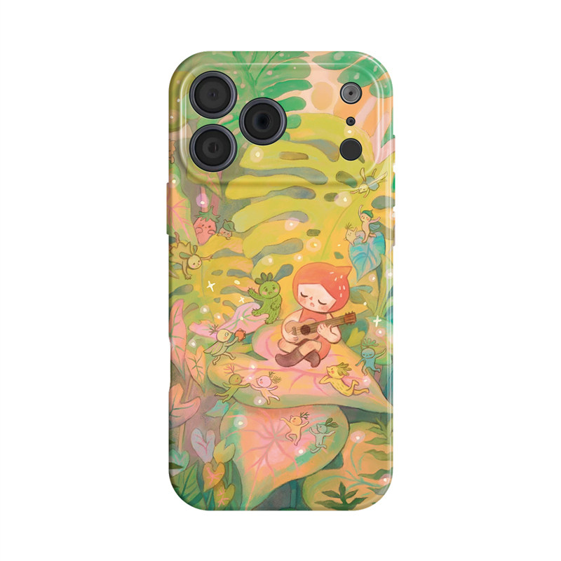 精灵舞会~适用iphone手机壳17promax苹果16mate80华为pura70卡通nova13小米15opporeno14油画vivo荣耀300少女
