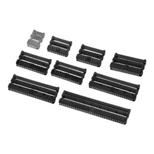 2.54MM间距FC压线头IDC牛角插头扁平灰色排线LED屏连接器8 10 16P