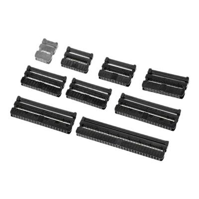 2.54MM间距FC压线头IDC牛角插头扁平灰色排线LED屏连接器8 10 16P