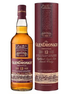 格兰多纳GLENDRONACH 12年雪莉桶原创单一麦芽威士忌 700ml行货