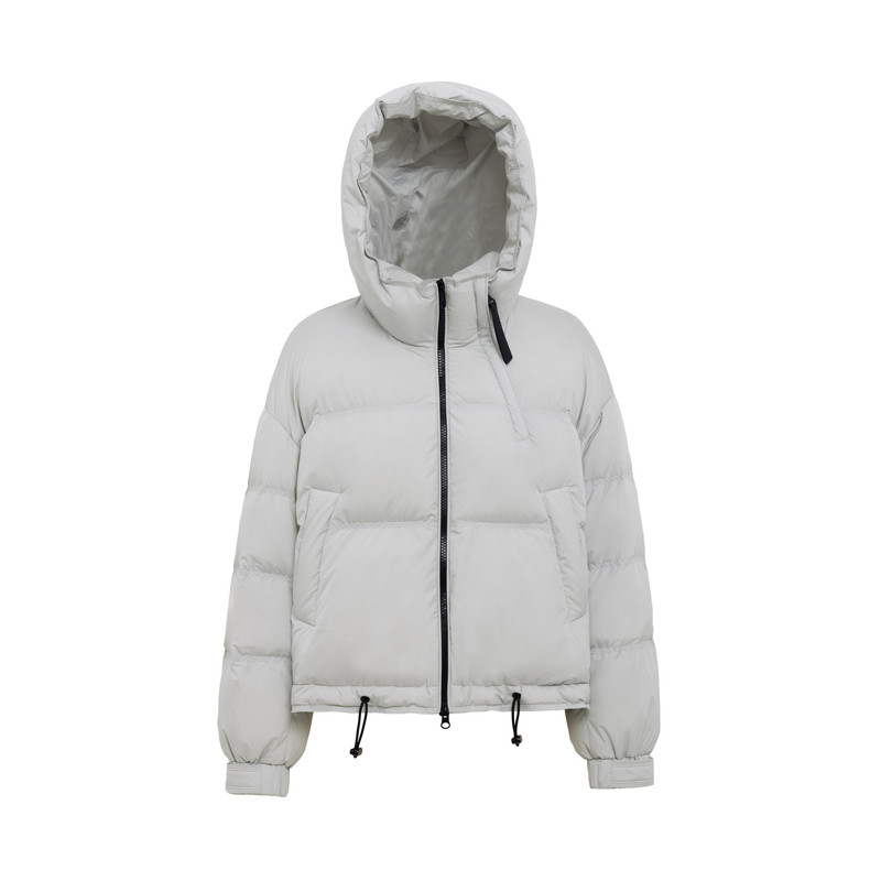 YAYA鸭鸭短款宽松型街头风立领羽绒服女亮面休闲保暖宽松时尚外套