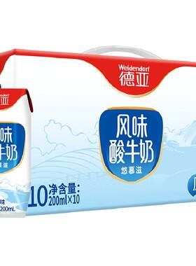 德亚常温原味酸奶好喝206g*10盒