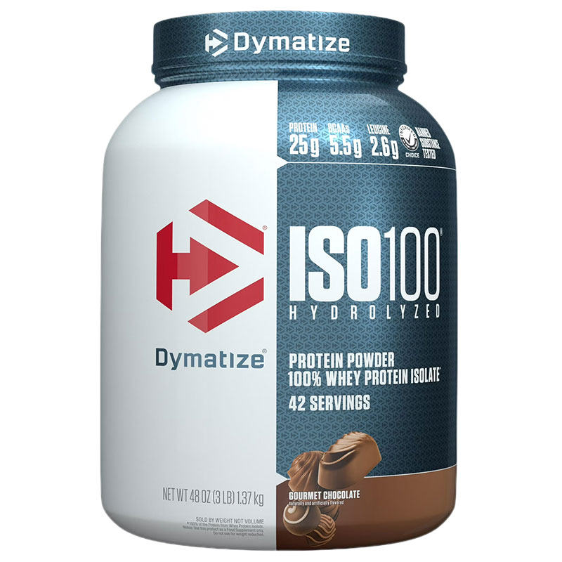 Dymatize狄马泰斯ISO100水解分离3磅纯乳清蛋白质粉运动营养粉