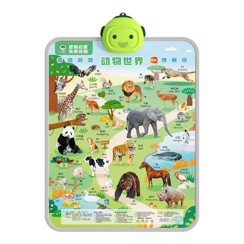 小儒童逻辑挂图有声早教点读认知