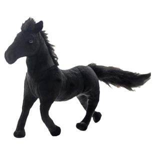 仿真马毛绒玩具公仔小马玩偶娃娃大白马抱枕儿童认知模型玩具礼物