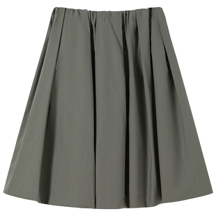 【新品】OCHIRLY欧时力 纯棉蓬褶伞裙花苞a字半身裙高腰2026春季