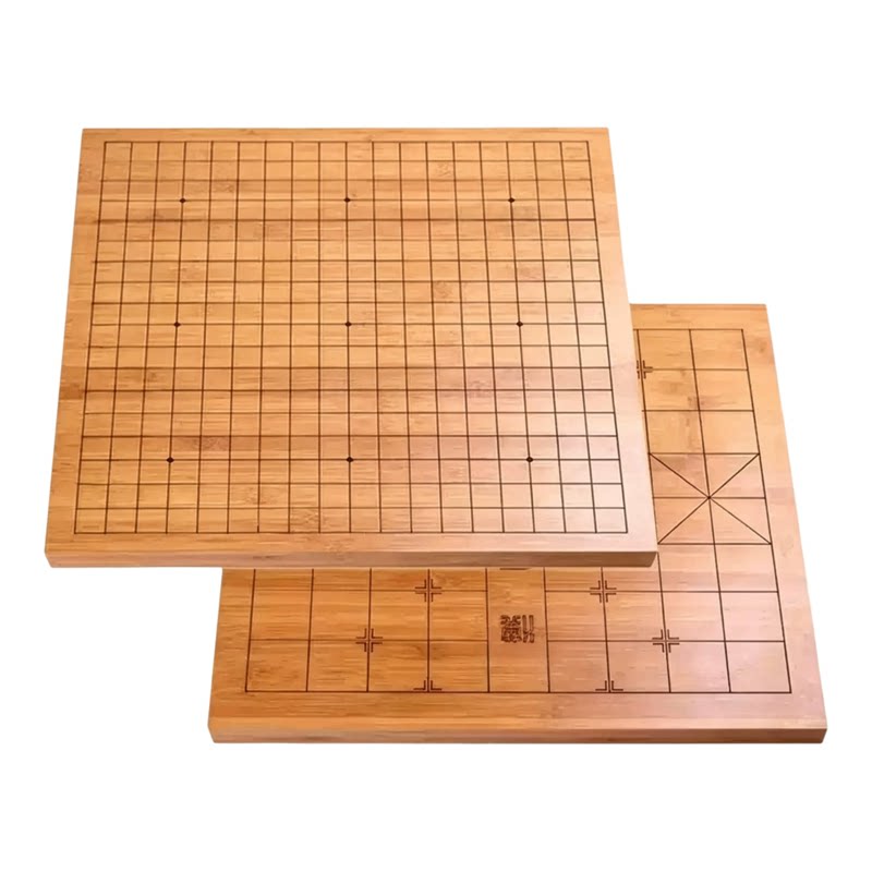 五子棋围棋棋盘围棋标准棋盘儿童五子成人竹棋盘十九路象棋双面棋