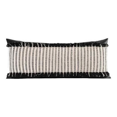 ELINLONYAIN黑色侘寂风条纹抱枕