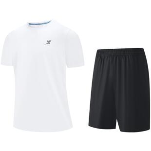 【蜜蜂心愿社】特步运动套装男女春夏季新款训练速干跑步短袖短裤