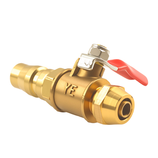 铜快拧快速小球阀PU管球阀气管球阀一头快拧一头带快速小头球阀