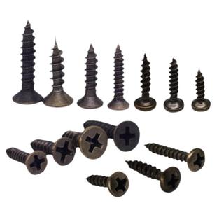 复古十字沉平头自攻螺丝青古铜色螺钉家具柜门铰链合页固定木螺丝