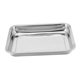 方盘304不锈钢托盘长方形菜盘蒸饭盘商用加深烧烤盘饺子盘烤鱼盘