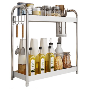 不锈钢厨房调料置物架家用台面窄小多功能调味品油盐酱醋收纳架子