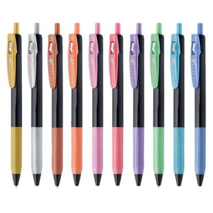 新款zebra斑马jj15宝石绀青中性笔decoshine黑轴笔杆烫银笔夹闪亮金属色sarasa限定版闪亮10色可选闪光旗航店