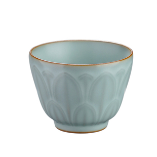 汝窑主人杯茶杯陶瓷景德镇复古品茗杯单杯原矿手工青瓷礼品青莲杯