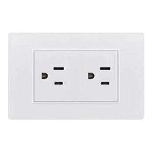 美标15A118型插座白色110v插座带USB面板台湾美式多六孔美规电源