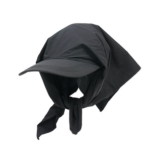 韩系复古三色头巾帽男女小众时尚户外露营帽夏季防晒绑带鸭舌帽潮