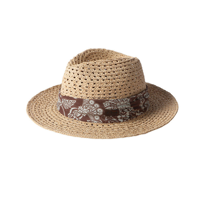 mrduck光影 马达加斯加2025新款夏手工编织礼帽巴拿马拉菲草帽女