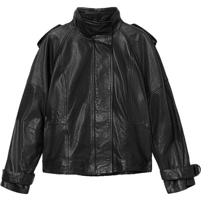 ALLSAINTS女士纯色皮衣