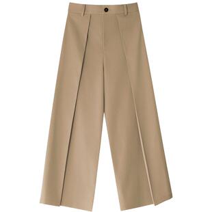 COCOBELLA静奢风知性捏褶女士西裤通勤阔腿裤遮胯休闲长裤PA7066