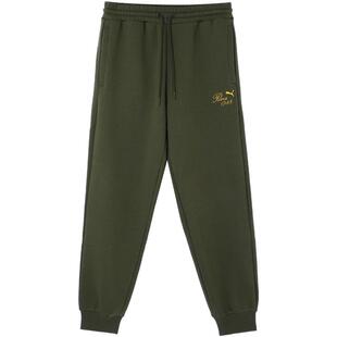 运动休闲刺绣针织长裤男女宽松加绒束脚裤630973彪马puma官方奥莱