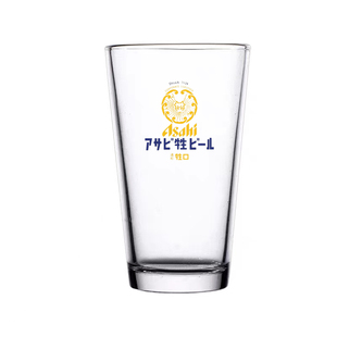 日本朝日牲口Asahi啤酒杯辛口带把玻璃杯大号加厚扎啤杯精酿杯
