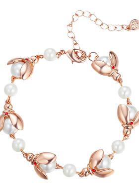 伊泰莲娜仿珍珠手链的女送女朋友