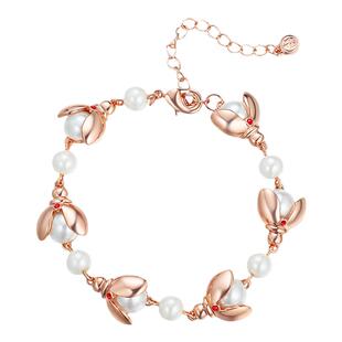 伊泰莲娜仿珍珠手链夏日的聚会女手链七夕情人节礼物送女朋友