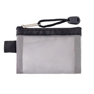 迷你零钱袋透明尼龙网纱袋拉链袋卡片小件物品耳机收纳袋随身钥匙卡包硬币零钱包女迷你身份证件银行卡袋子