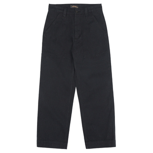 Secondorder FW23 Navy Work Pants 复古重磅水洗人字纹 工装长裤