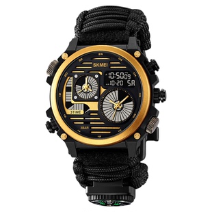 时刻美登山户外运动手表男款学生电子腕表闹钟防水双显倒计时男士