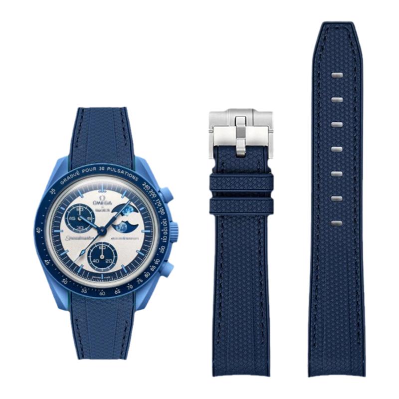 适用swatch欧米茄联名表带蓝月火山史努比北极光斯沃琪omega星球