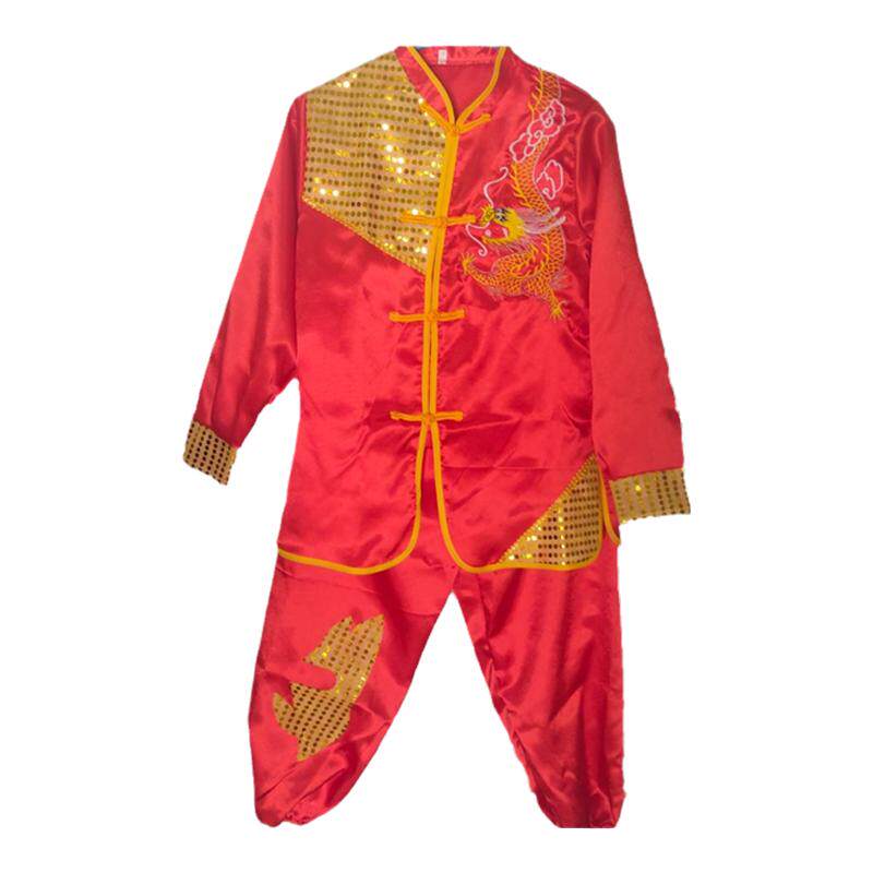 儿童武术服表演服少儿功夫太极服打鼓舞服中小学生练功服时尚复古